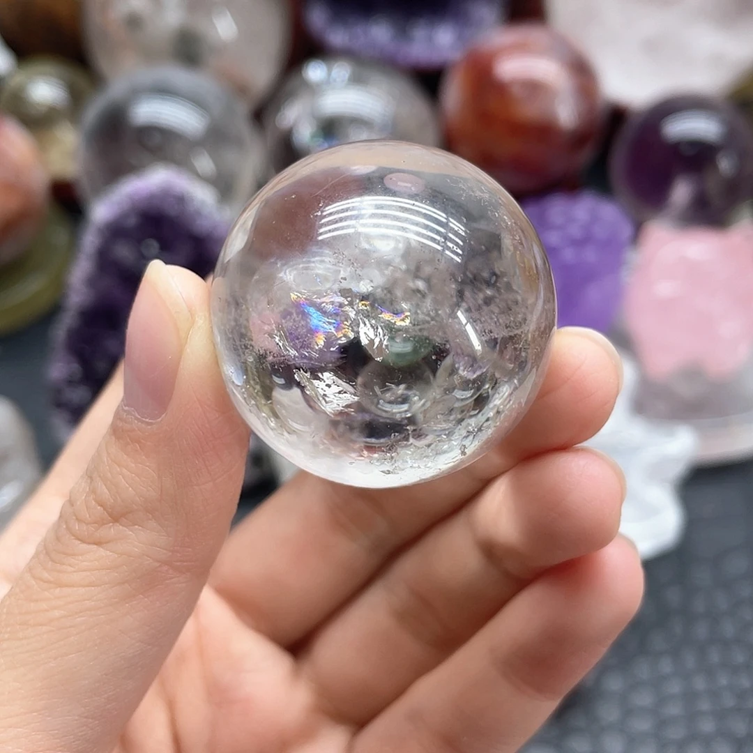 水晶珠宝半成品未镶嵌61茶晶球卡3.5mm