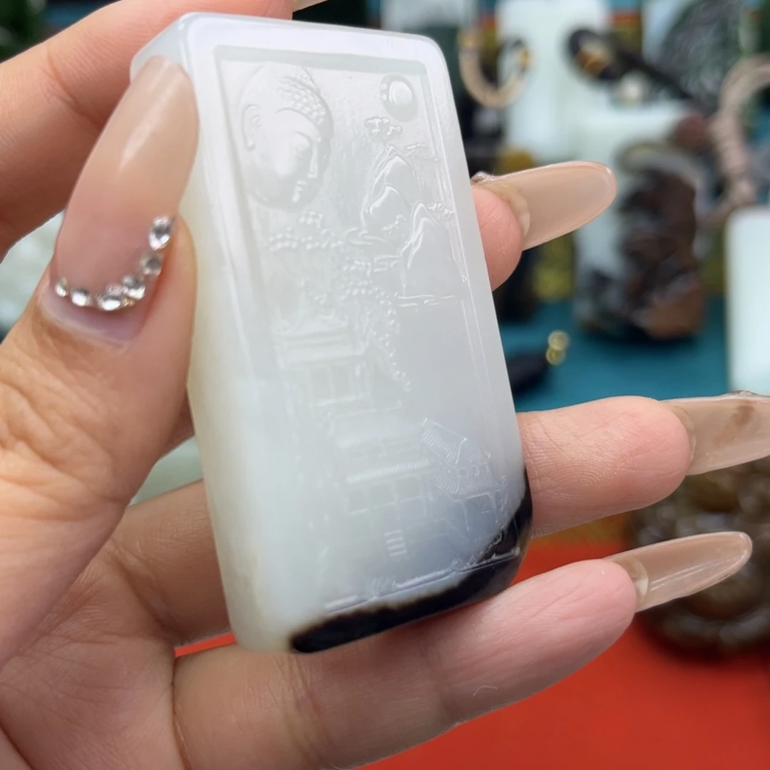 和田玉未镶嵌挂件