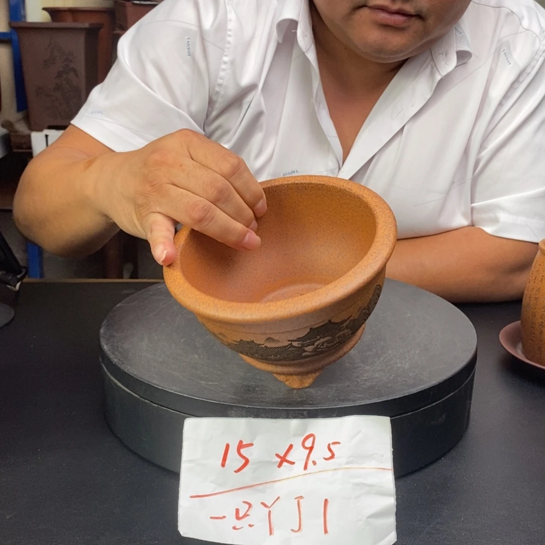 紫砂花盆货号一只YH1
