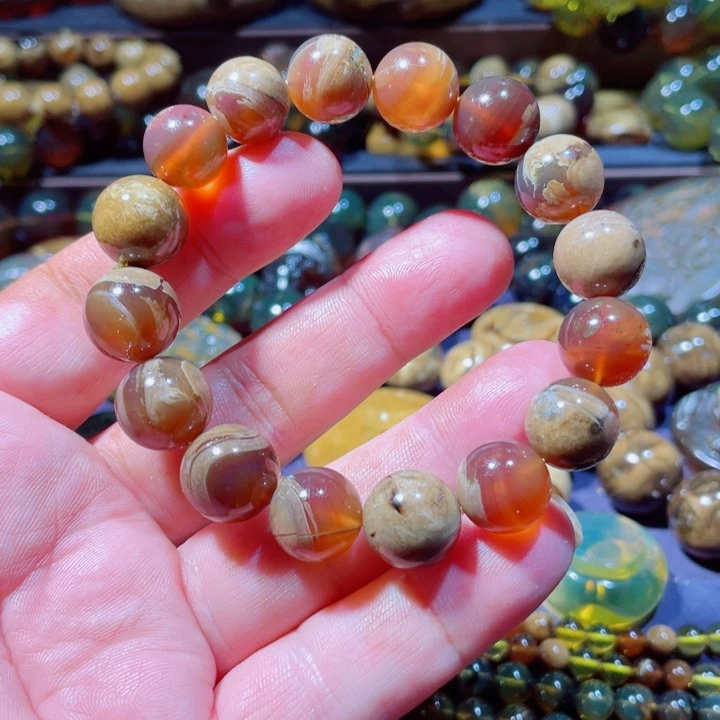 未镶嵌琥珀手链天然