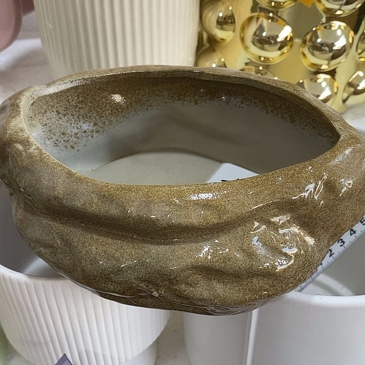 公道杯陶盆有孔 瑕疵介意勿拍