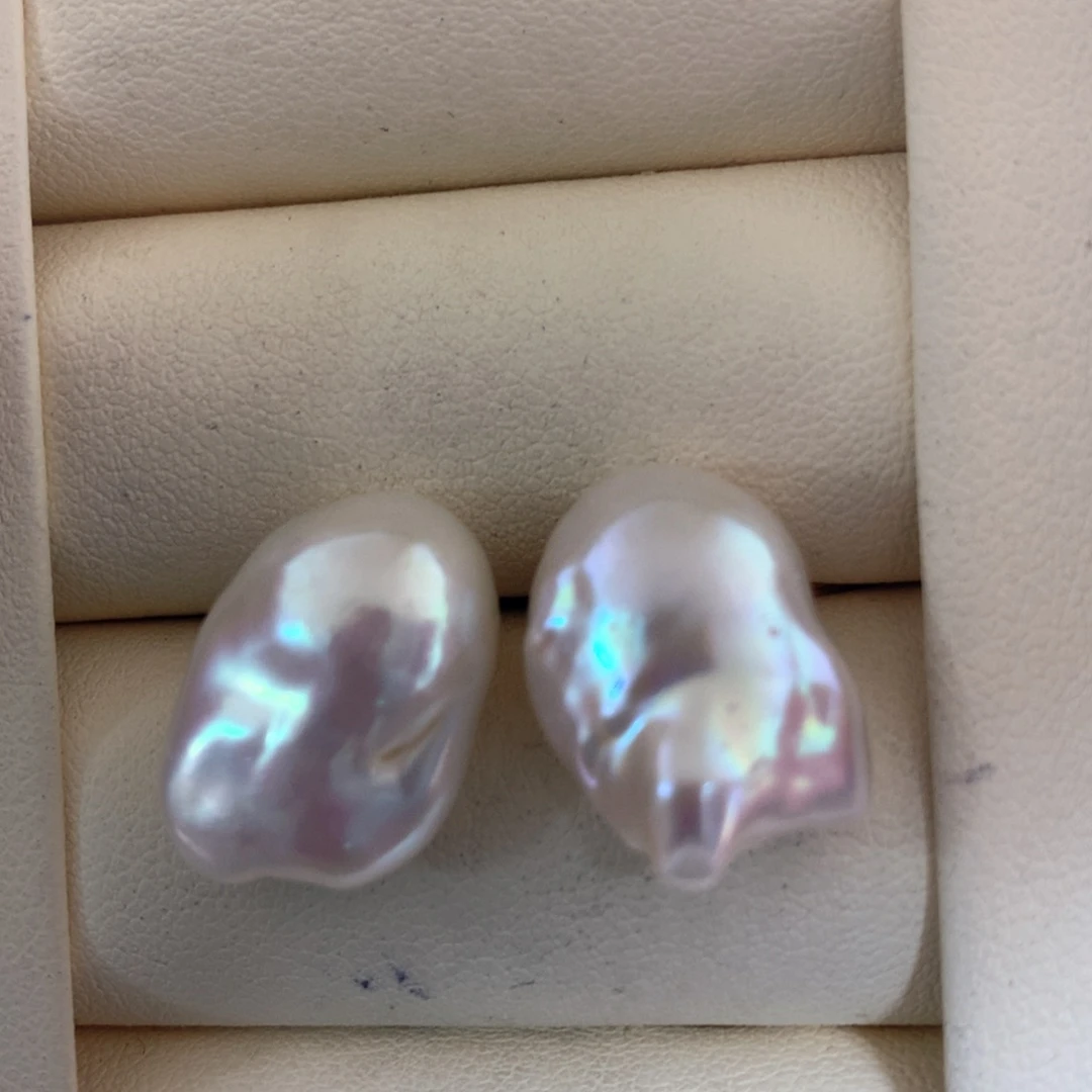 银S925镶嵌耳饰淡水珍珠