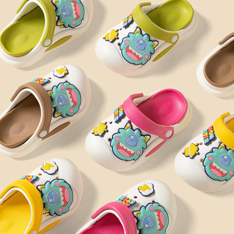 夏季新款儿童洞洞鞋小怪兽防滑软底中小童沙滩外穿透气凉拖凉鞋