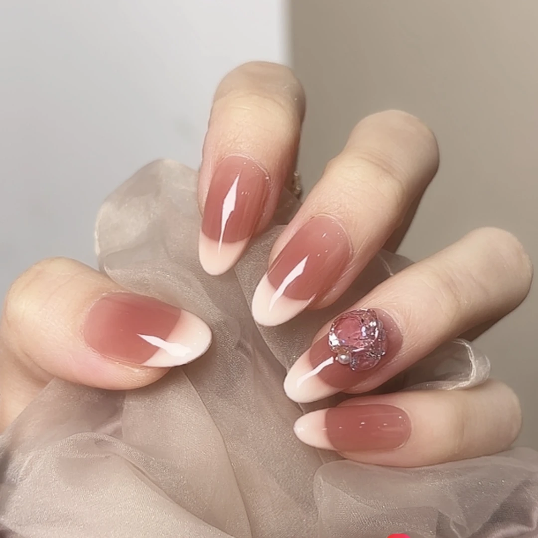 上新【茉莉奶白锆版12片】MAOMAO重工纯手工穿戴甲穿戴甲