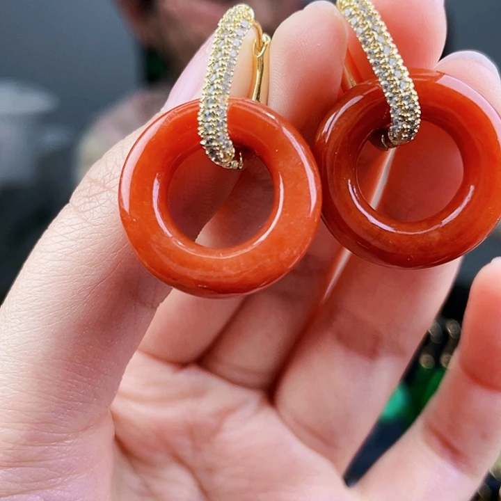 翡翠耳饰未镶嵌饰品