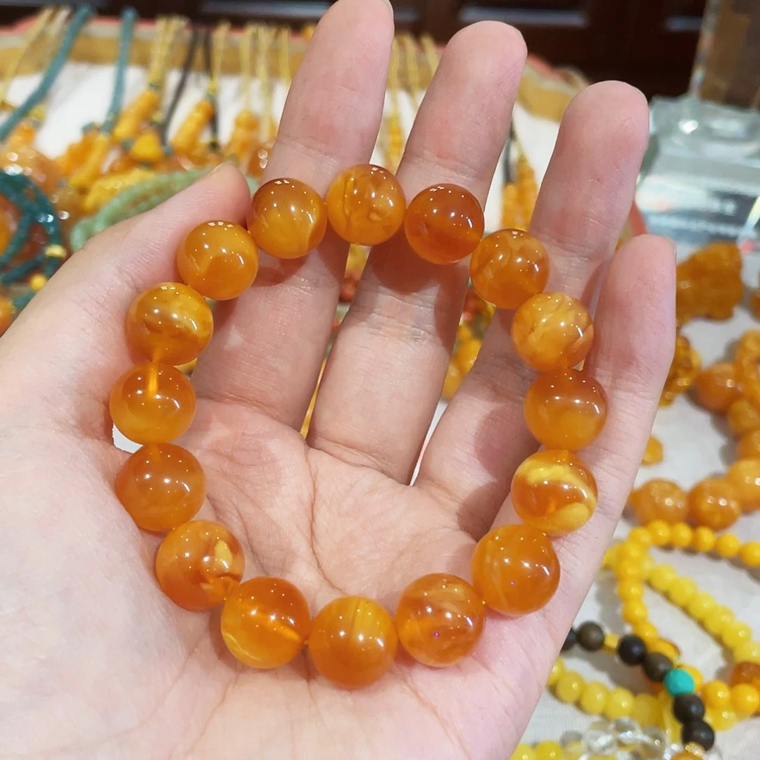 未镶嵌蜜蜡手链手串