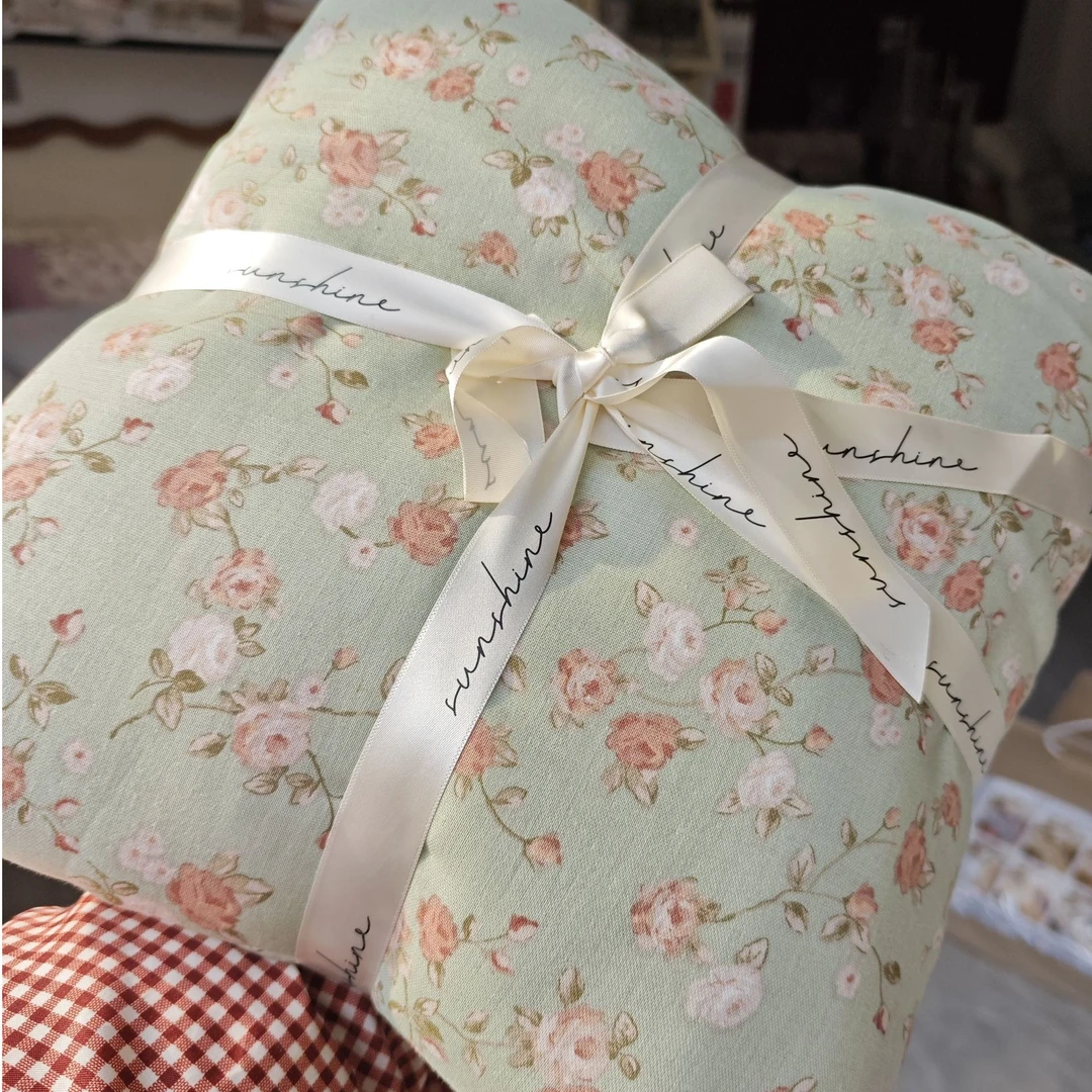 喜居家纺全棉有氧双层纱布四件套春款薄款小清新网红简约风格