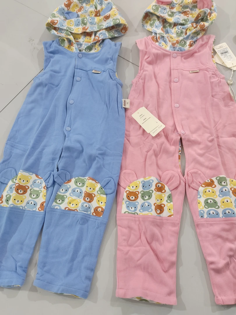 【龙凤贝比】纯棉双层连帽背带裤