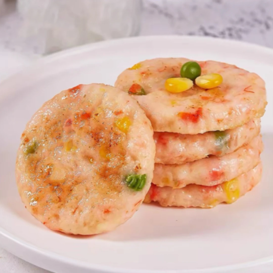 园园海鲜 连云港发货 果蔬鲜虾饼半成品 100g/包到手 12包