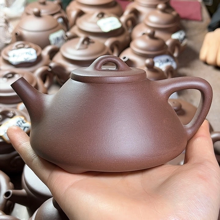 紫泥茶壶黄龙山原矿紫泥半手工