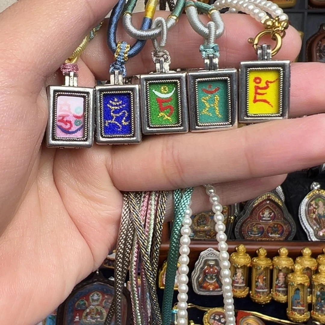 亚克力非金属手绘种子字黄财文殊绿度母扎基拉姆药师