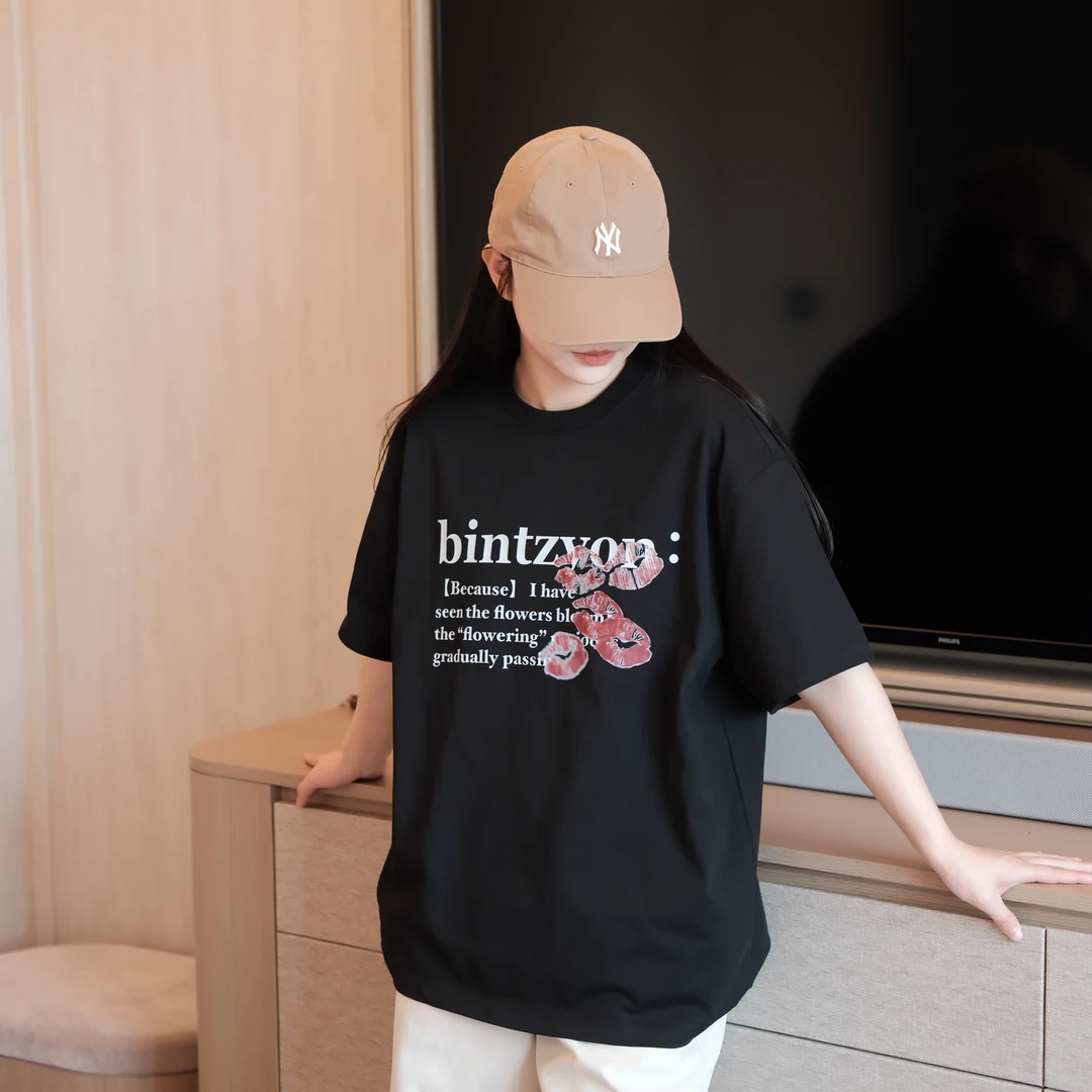 【CDG】2025夏季新款男士纯棉百搭短袖T恤休闲潮流印花半袖