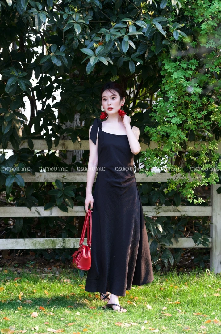 【门店同款】ENJOY春季“绮梦繁花”法式系带长裙161912377