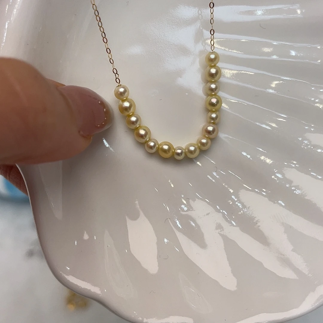 项链18K金镶嵌海水珍珠