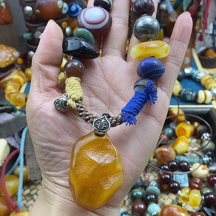 未镶嵌项链蜜蜡项链