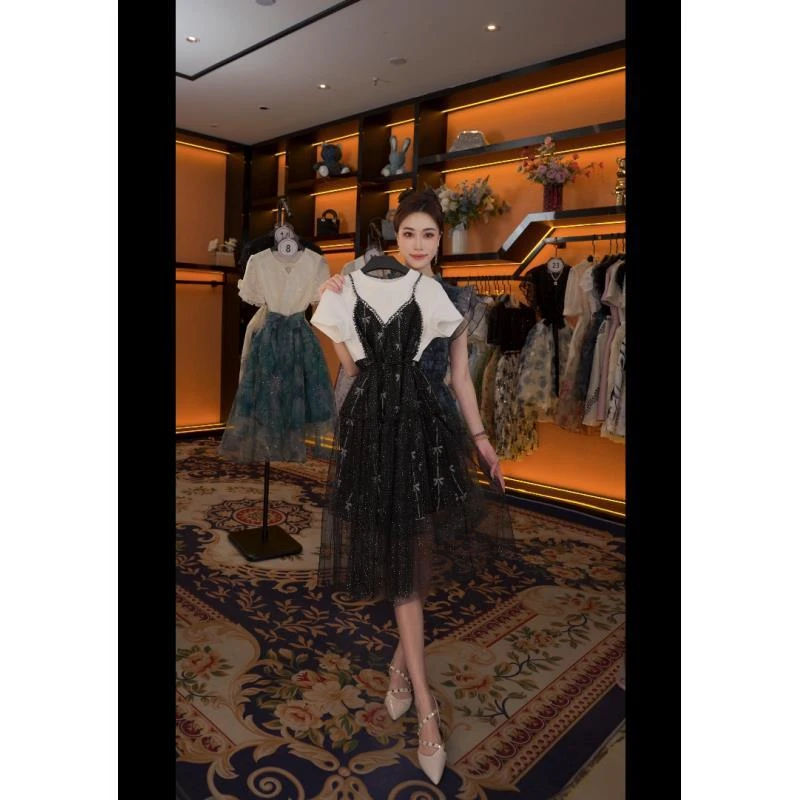 【G】夏季优雅百搭时尚显瘦气质连衣裙 GS-57113