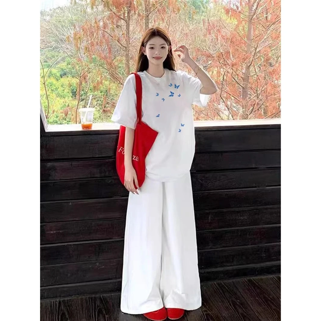 短袖别致t恤女新款爆款夏季纯棉白色正肩显瘦美式半袖宽松上衣