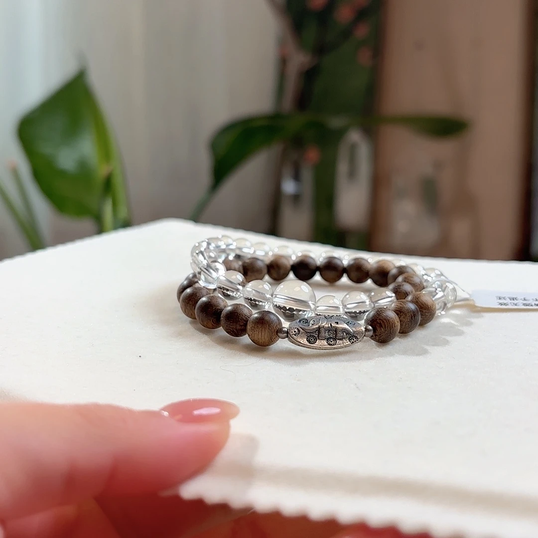 橙****水晶手链银S925镶嵌设计款