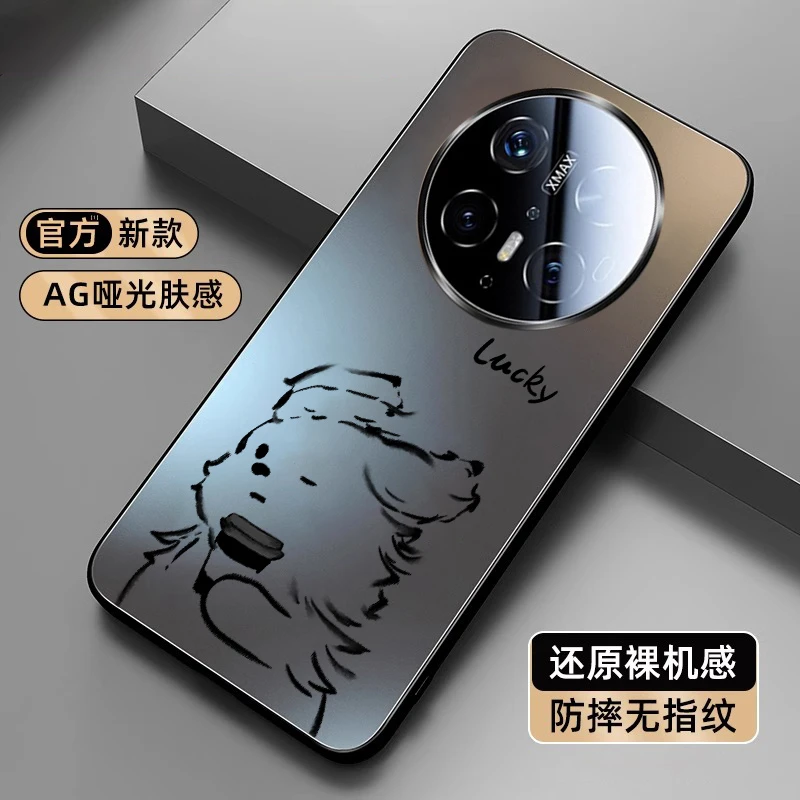 凌乱小狗适用华为mate80promax手机壳p70新款70磨砂m50个性40卡通