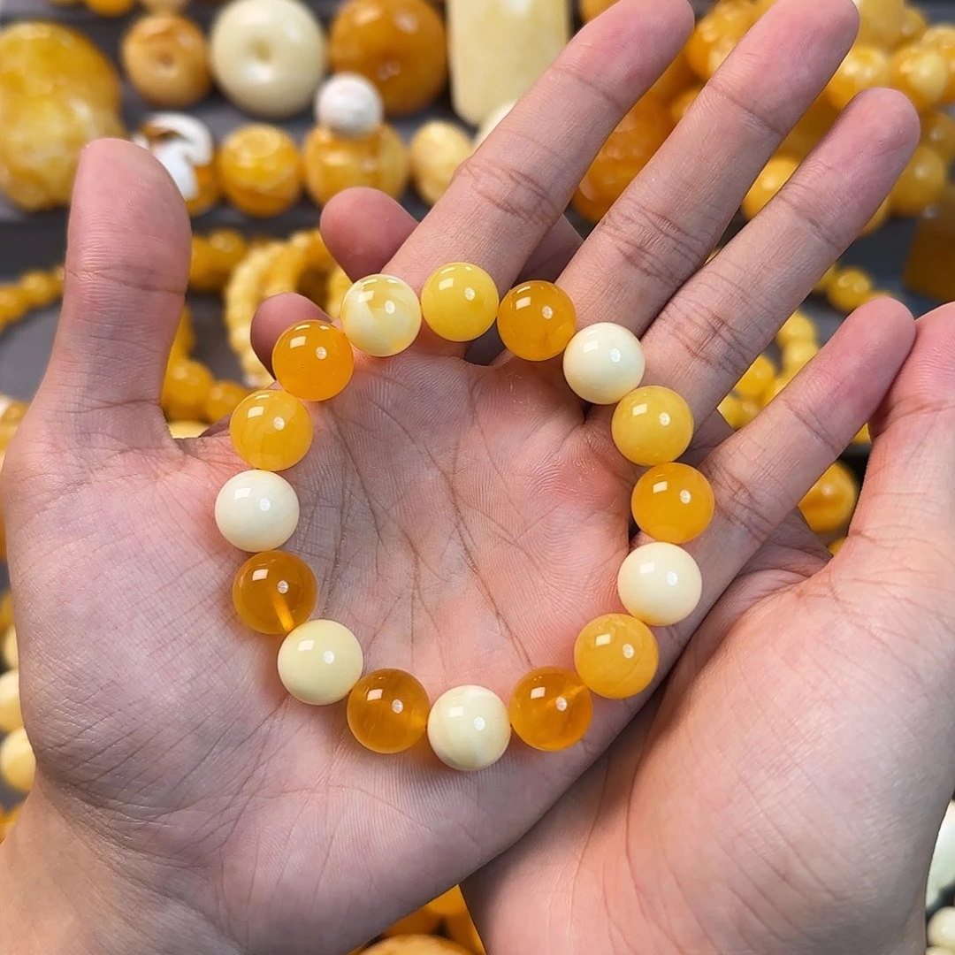 未镶嵌琥珀珠宝奇石13mm