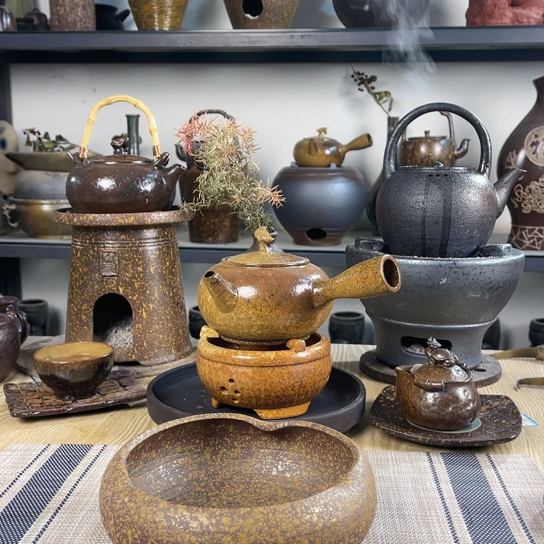 壶紫砂粗陶实用水洗