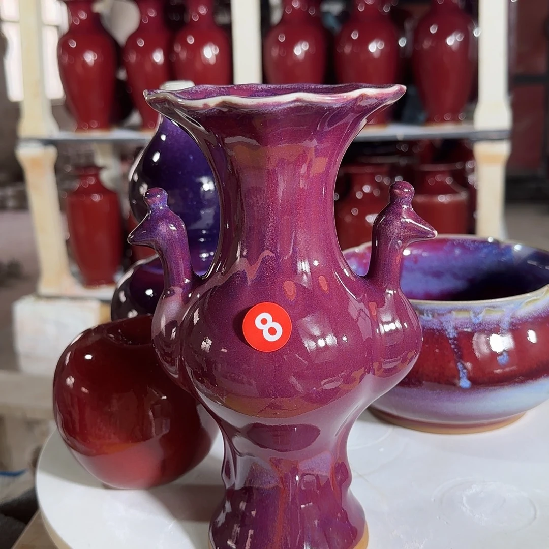 摆件陶郑家钧窑摆件微