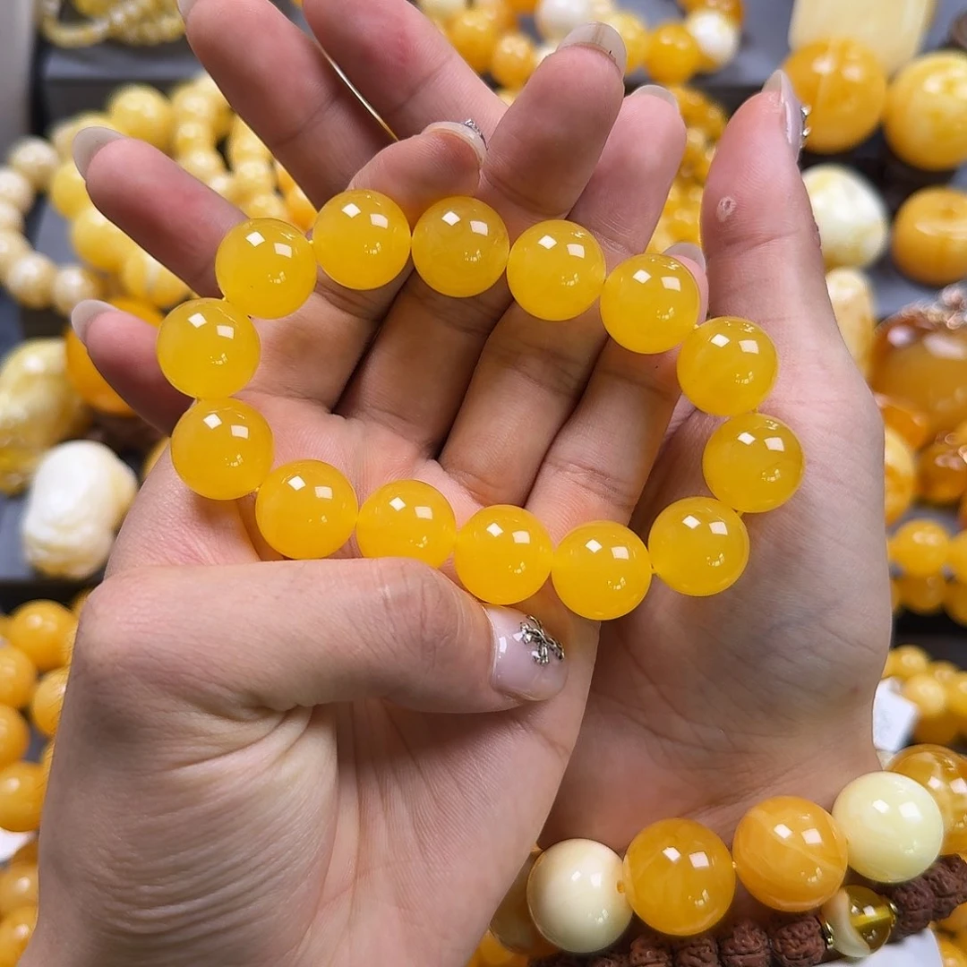 琥珀珠宝奇石未镶嵌同料16mm