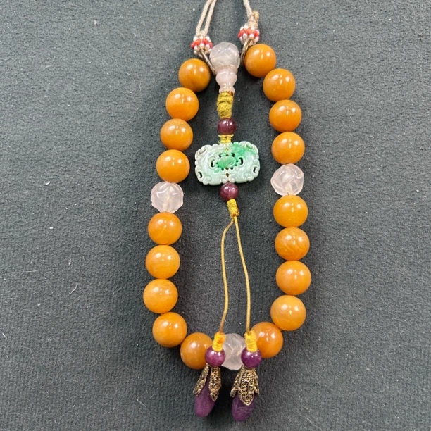 旧藏 寿山石手持 文物商店 A 91438