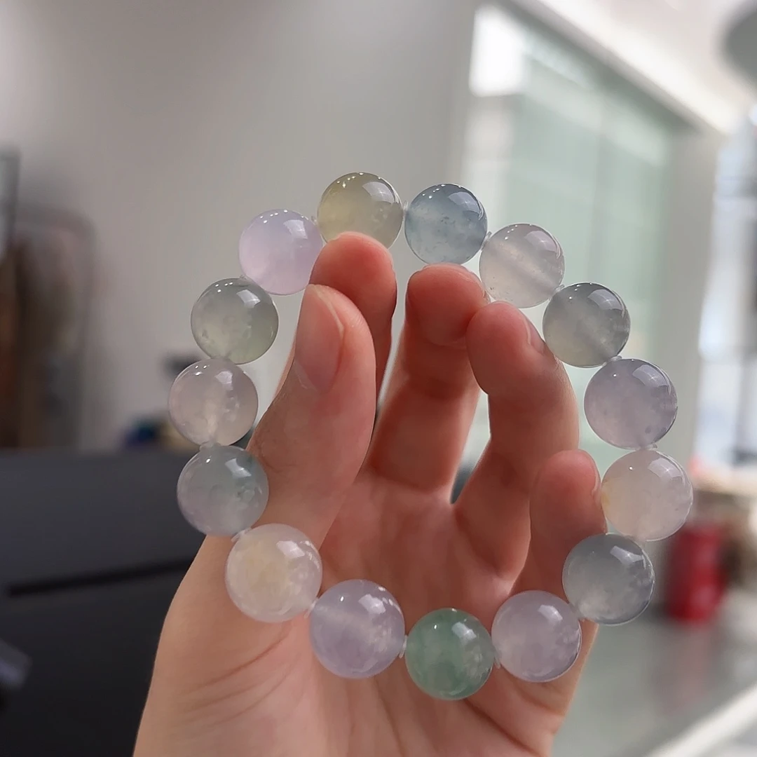 未镶嵌手串翡翠15颗翡翠手串多人不退不换
