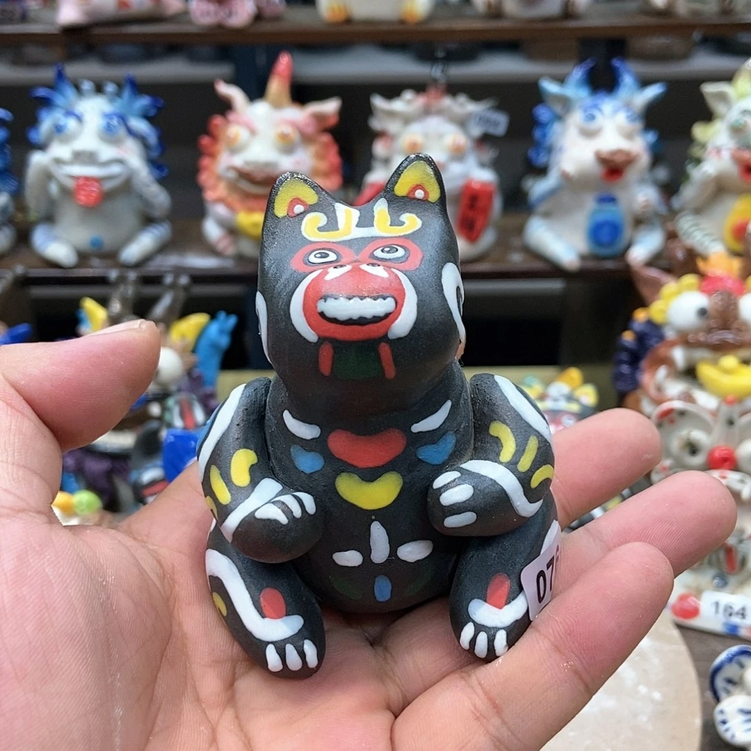 摆件直播间手工抽象陶瓷摆件076