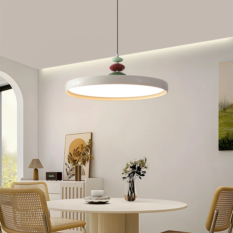 中古飞碟餐桌吊线灯奶油简约包豪斯全光谱创意护眼饭厅吧台卧室灯
