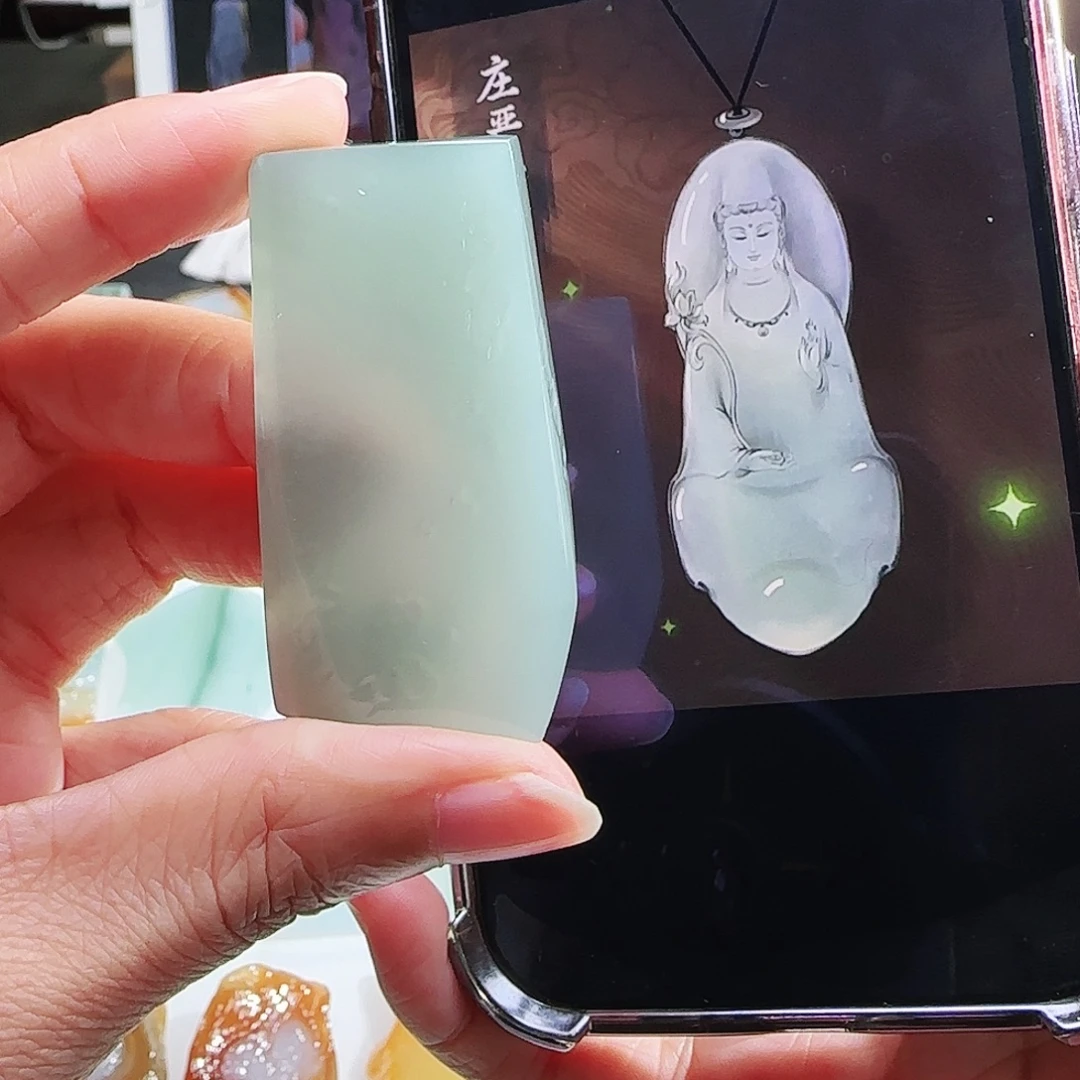 定制翡翠未镶嵌缅甸翡翠挂件