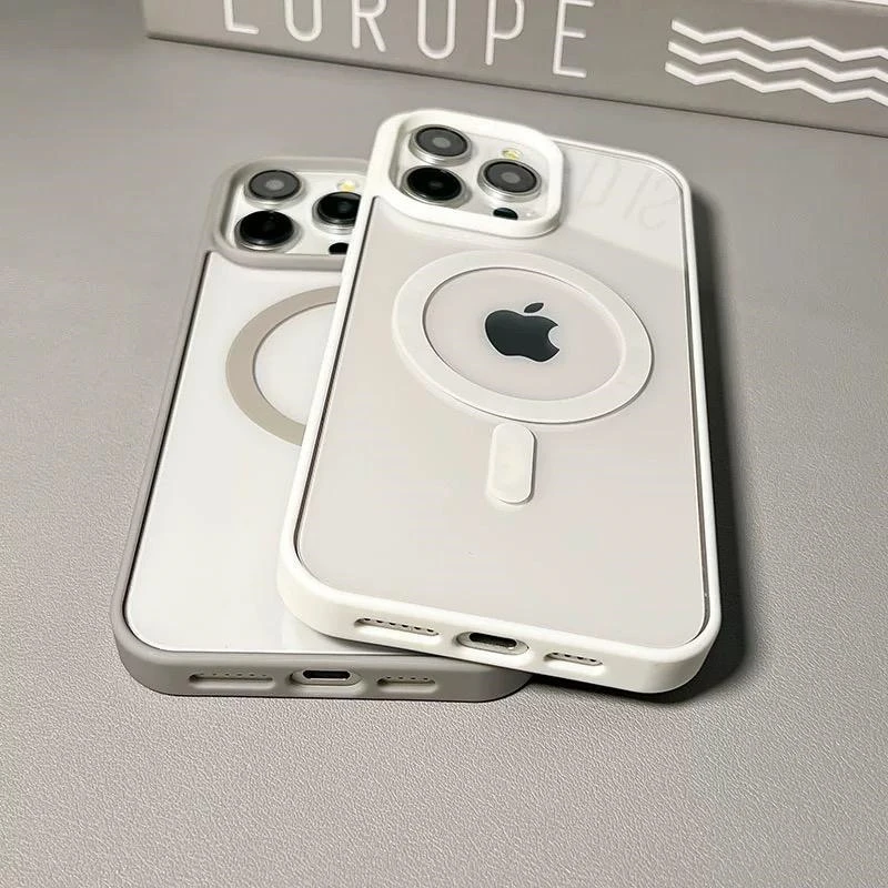 迪智米纯色全包磁吸壳适用苹果16/15promax手机壳iPhone14磨砂13