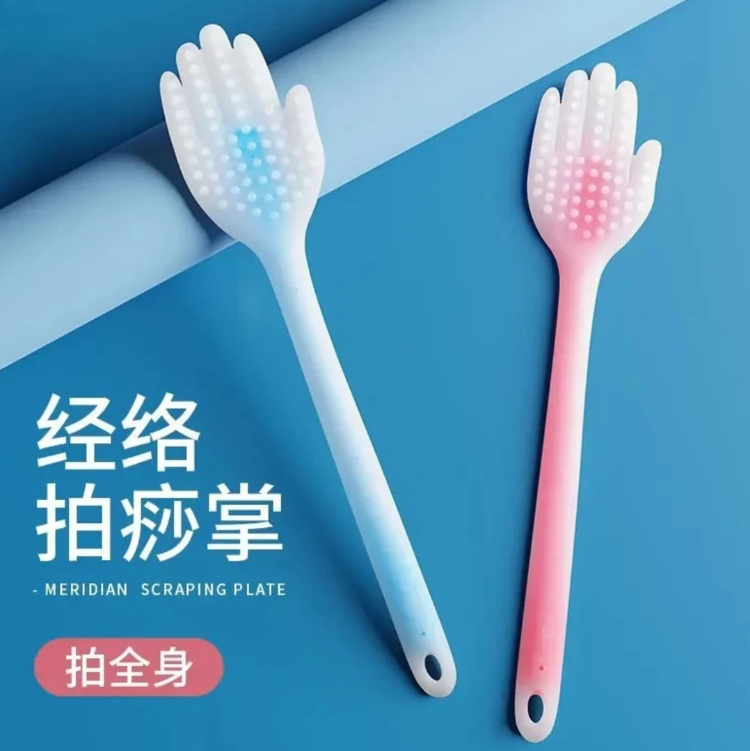 硅胶拍痧板拍打经络棒手掌按摩拍捶背器敲打敲背器家用养生专用