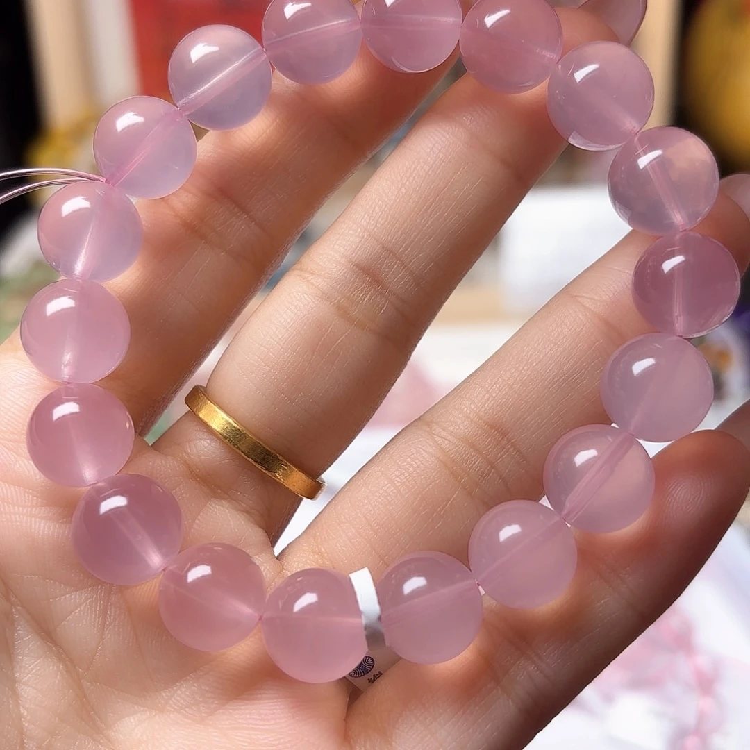 水晶手链未镶嵌蜜桃粉11.8