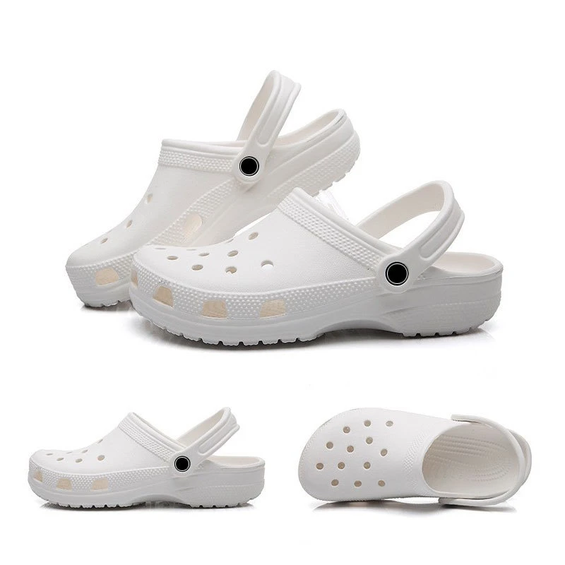 包头透气纯色休闲平跟夏季洞洞鞋鞋子凉鞋厚底防滑拖鞋