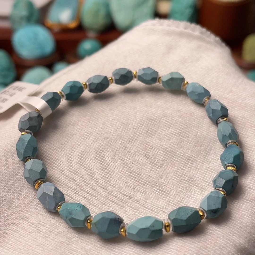 绿松石珠宝奇石18K金镶嵌