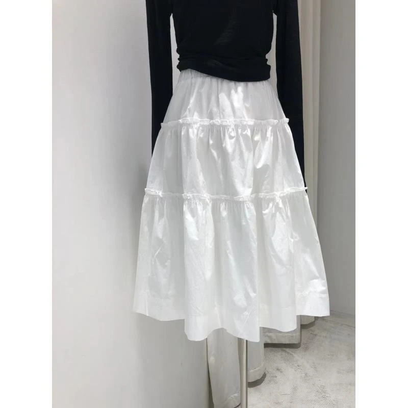 韩国欧巴家三层拼接半身裙208