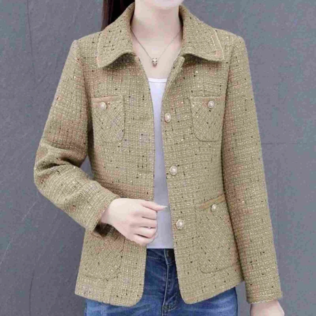 春季新款时尚妈妈小香风外套网红款女春秋显瘦西装中年洋气上衣b5