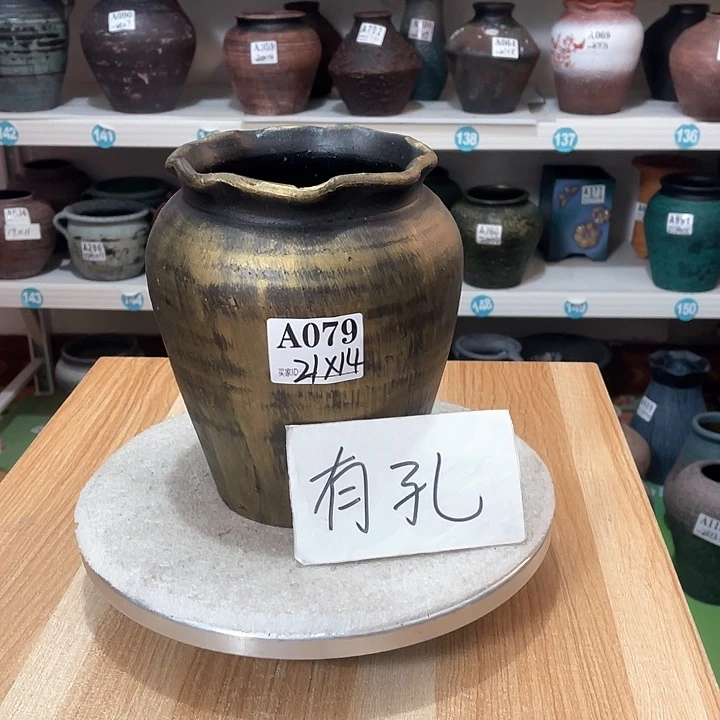 红陶手工制作工艺花盆