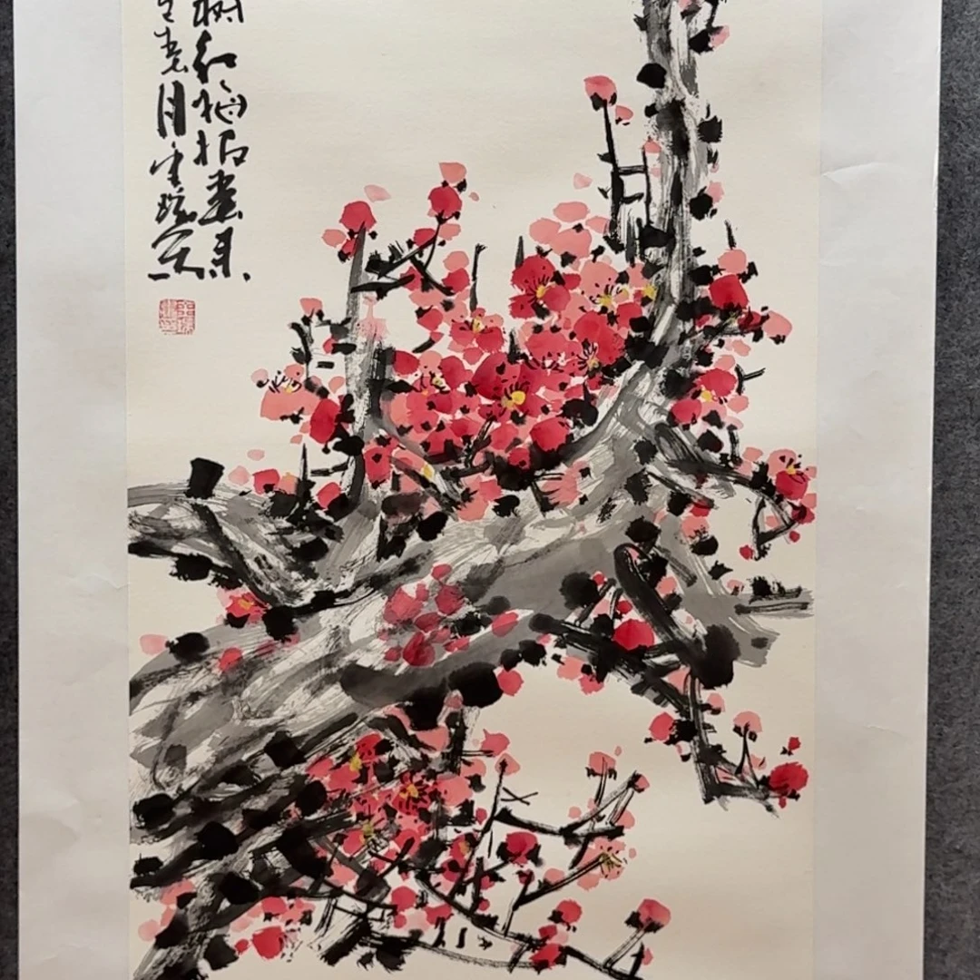 国画三尺花鸟作品哈哈哈