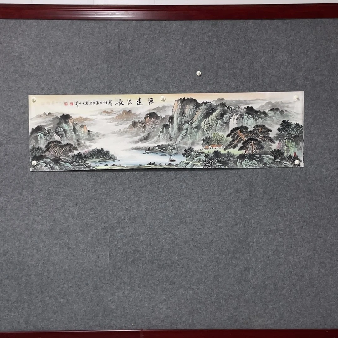 国画六尺对开180.50画芯 捡漏 孙兆义老师