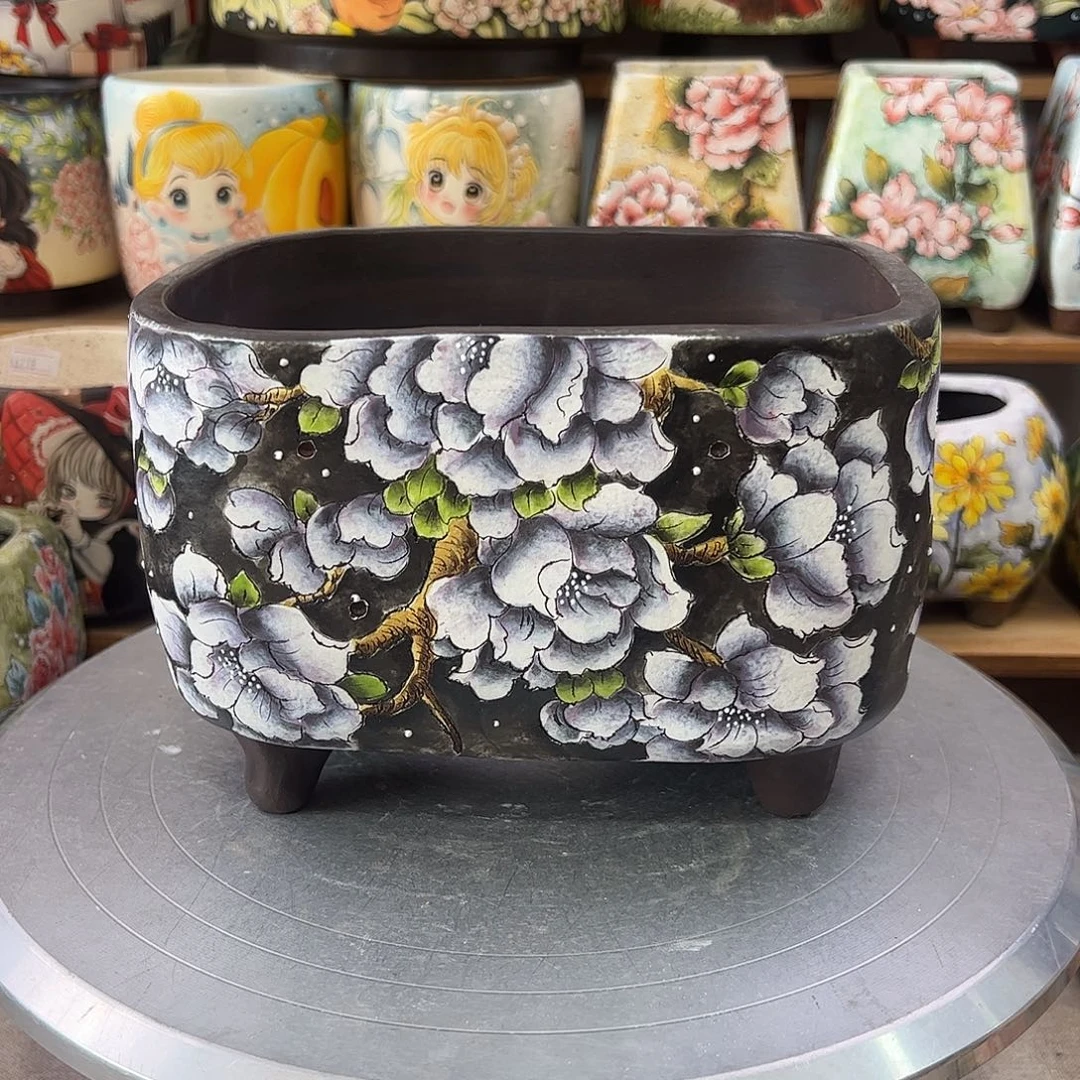 景德镇炫彩手绘长17.5宽14.5