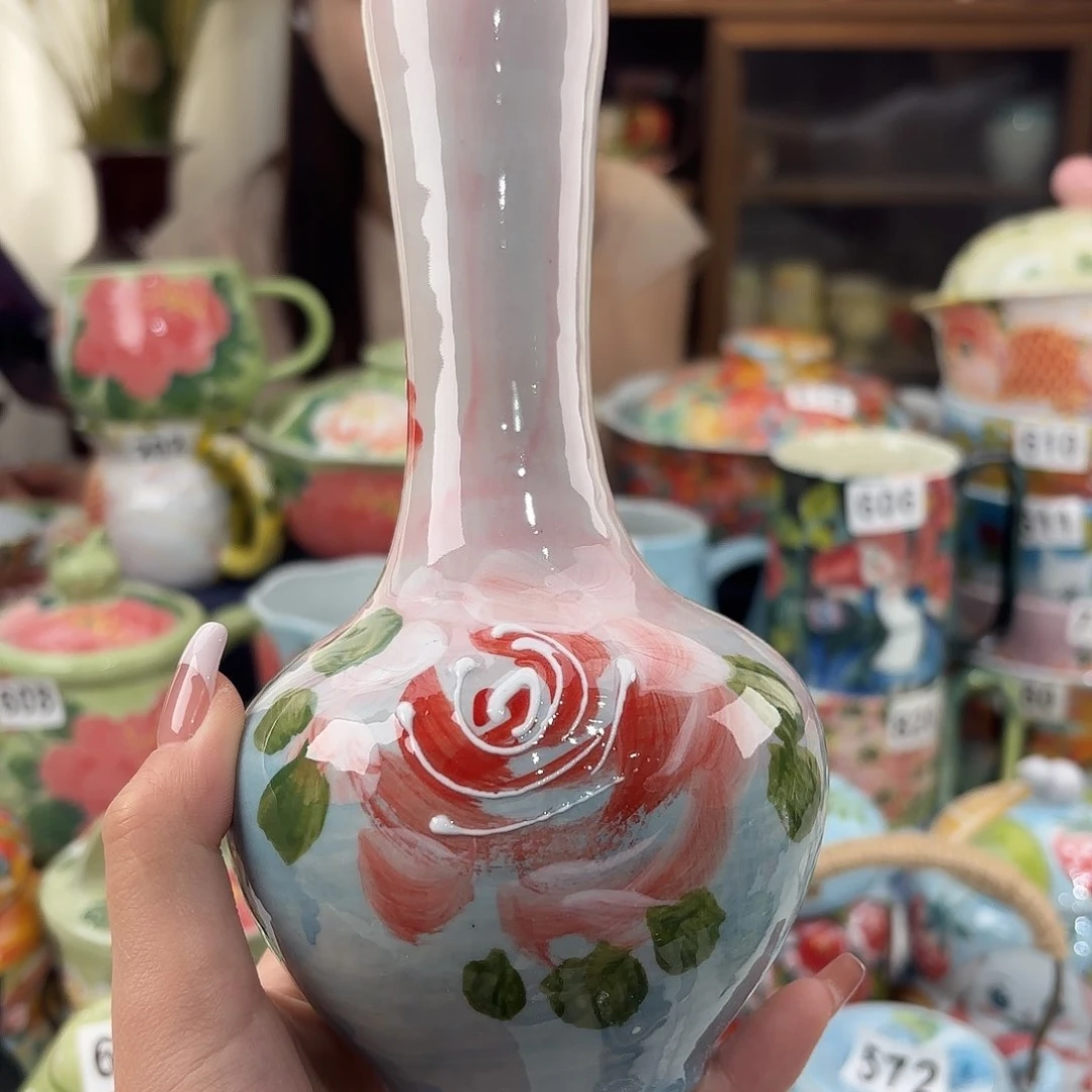 瓷片景德镇手绘高温釉下彩陶瓷茶具