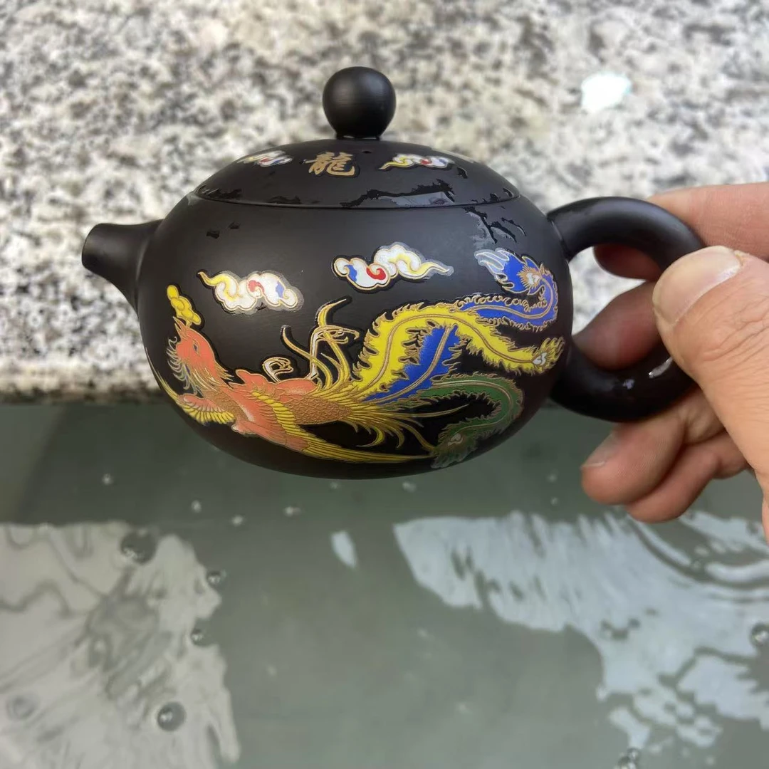 【闪购商品】老紫泥变色龙凤西施壶
