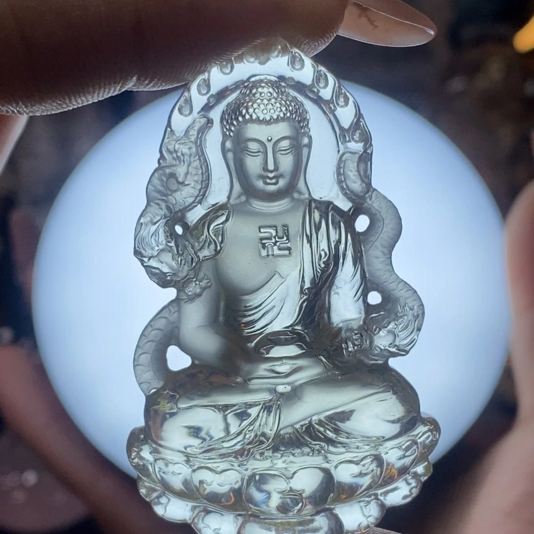 水晶颈饰未镶嵌潮*禾吊坠