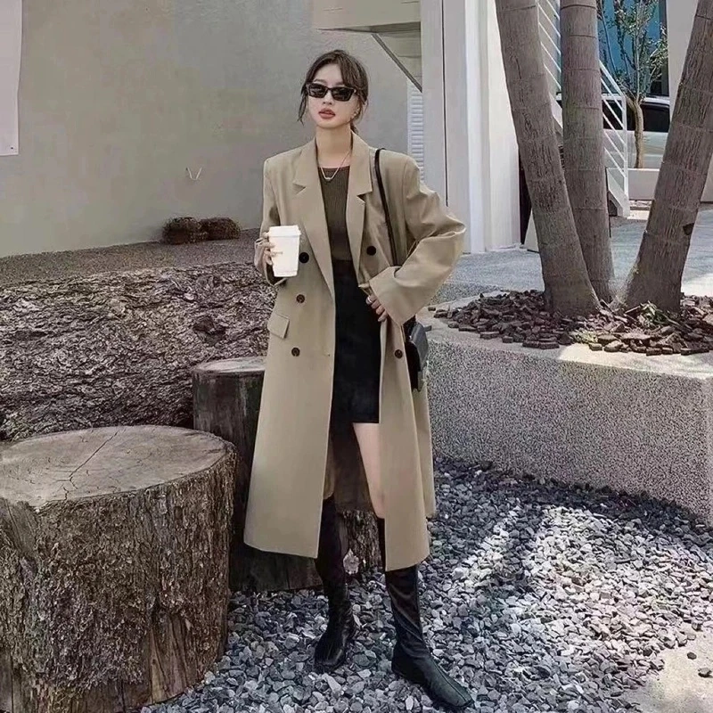 美拉德西装外套2025早秋新款韩版宽松气质学院风风衣女休闲百搭