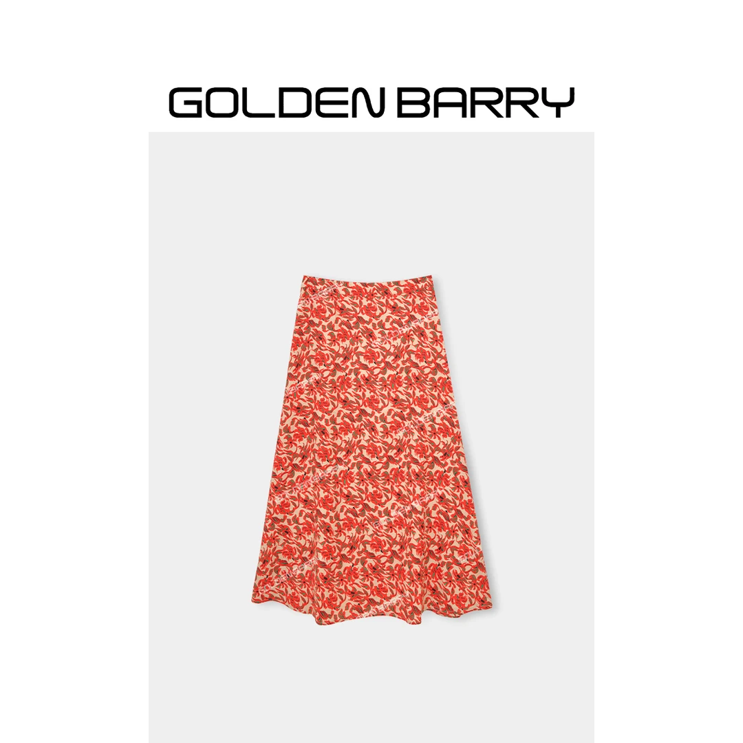 GOLDENBARRY|310220夏日热烈印花半裙