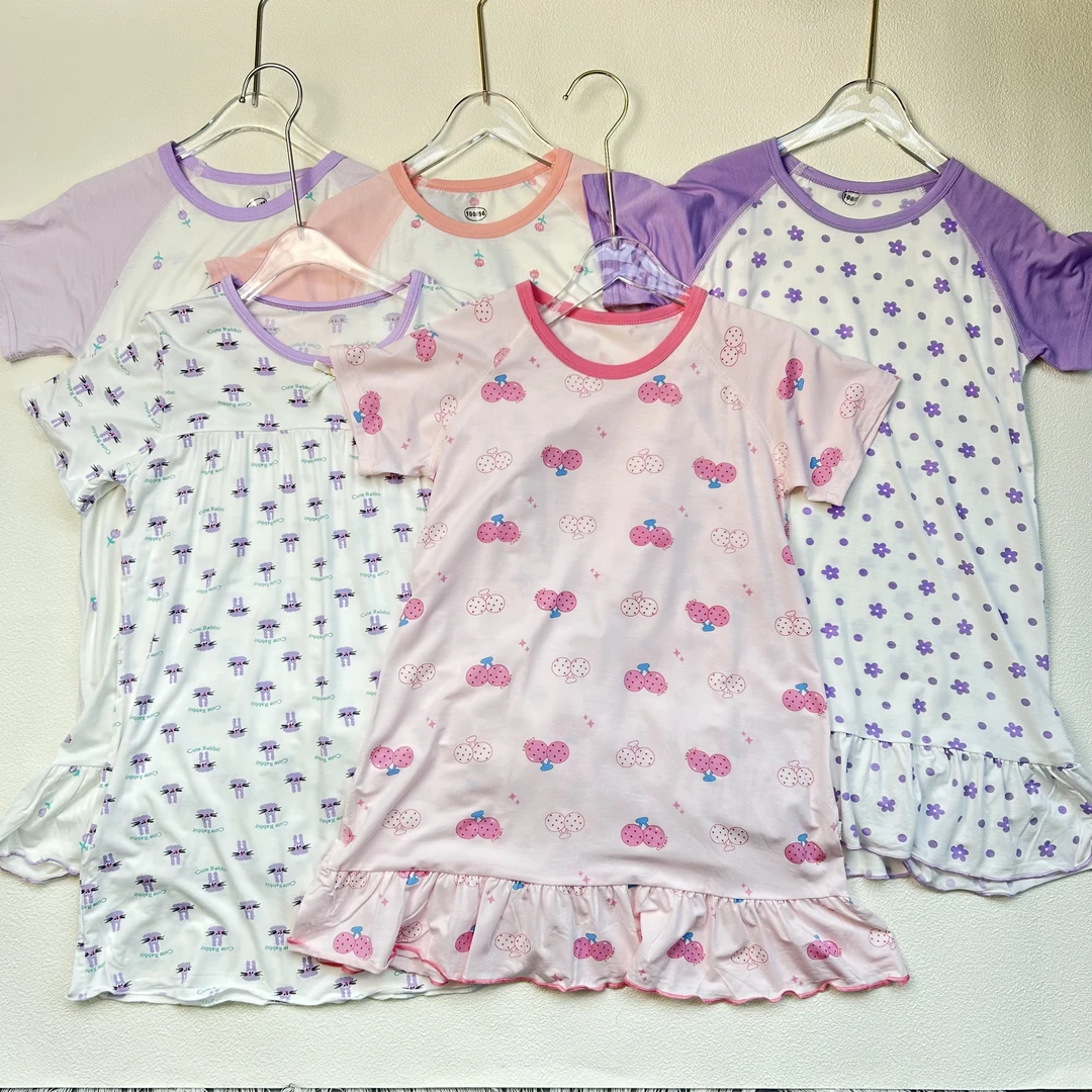 女宝女童睡裙25新款春季夏季女孩睡衣可爱家居服