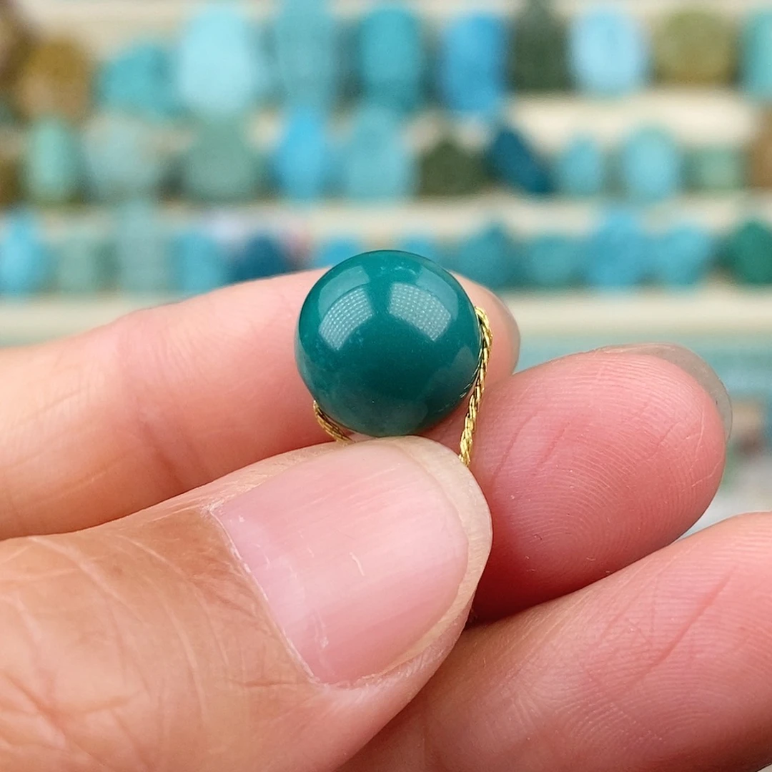 未镶嵌绿松石珠宝奇石10.5